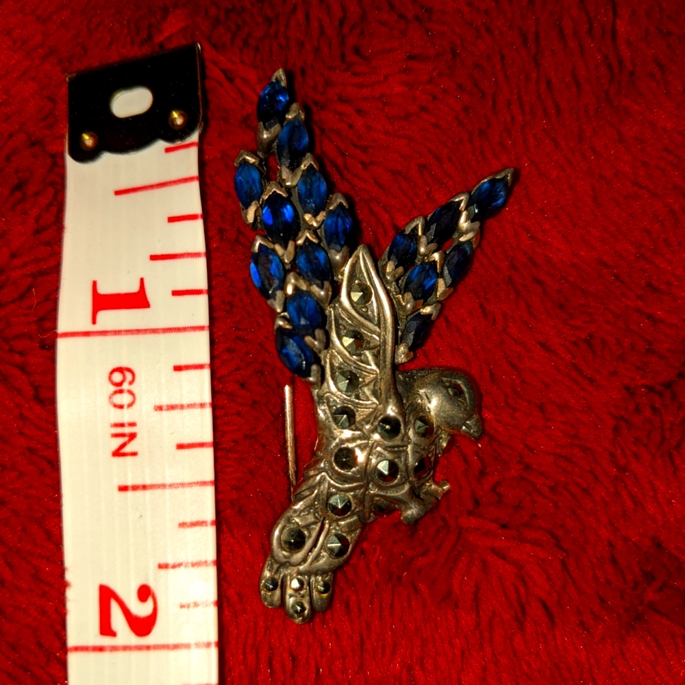 Jeweled hummingbird brooch